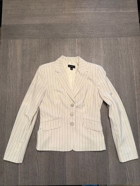 bebe Pinstripe Tailored Blazer
